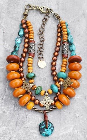 Echoes of the Atlas – Bold Handmade Necklace