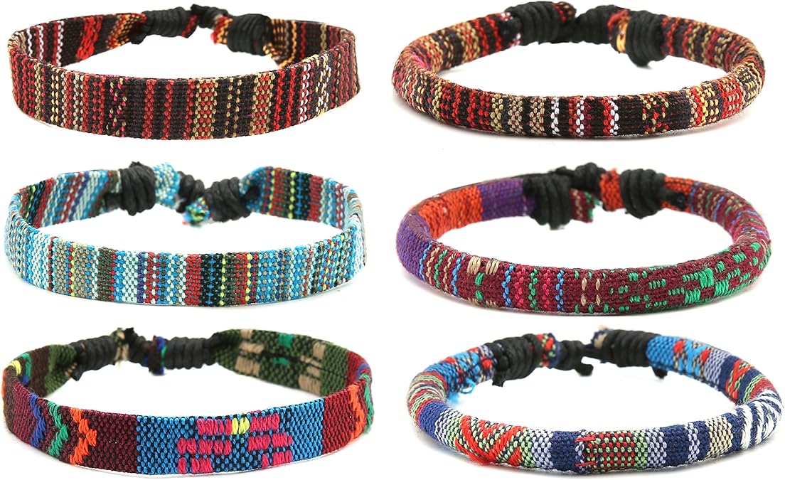 Nomad Threads – Handwoven Tribal Bracelet Set