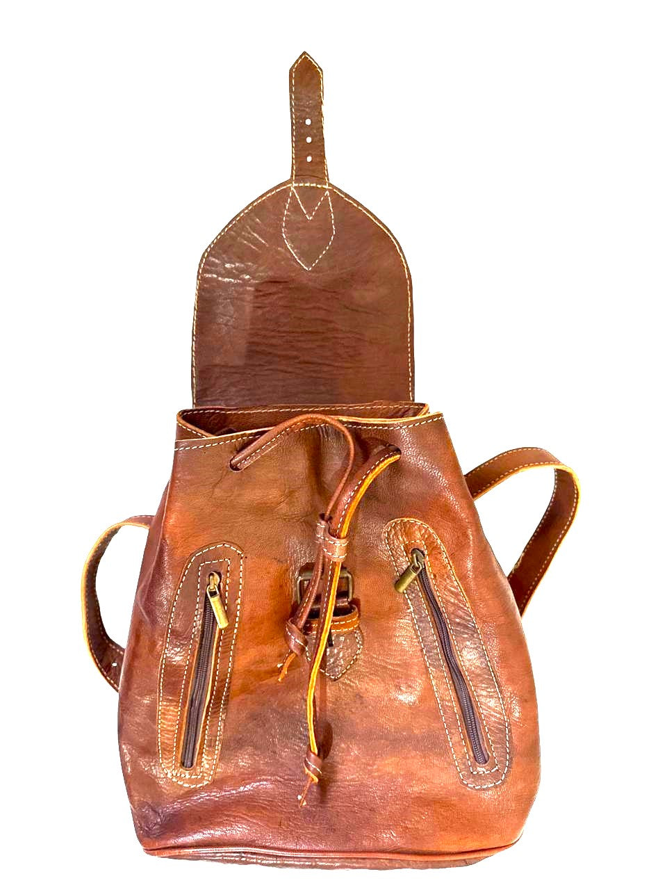Unisex bagpack with zippers