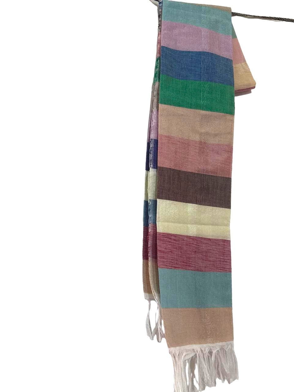 Midnight Mosaic Striped Scarf