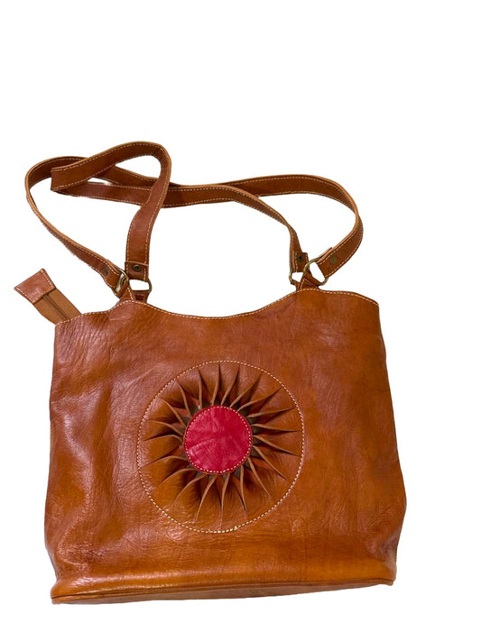 Sunburst Artisan Leather Tote